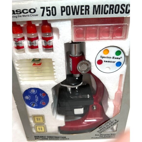 Tasco 750 Power Microscope With Durable Construction & Precision Ground Lenses I - Picture 6 of 7